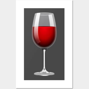 Elegant Sips - Wine Glass Filled with Divine Red Wine Posters and Art
